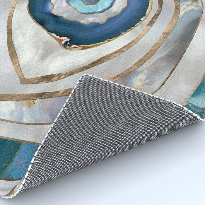 Evil Eye Mineral textures and gold Rug Gallery Image 4
