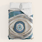 Evil Eye Mineral textures and gold Duvet Cover Gallery Image 6