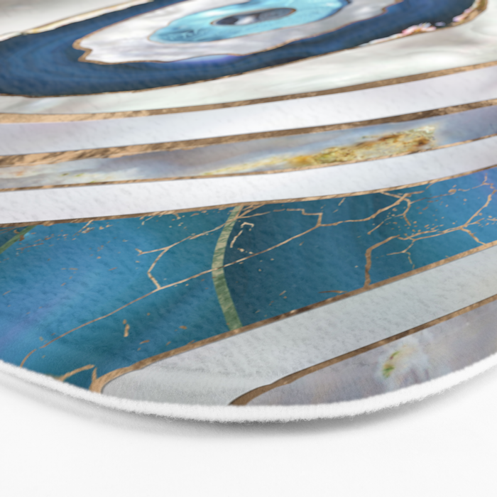 Evil Eye Mineral textures and gold Bath Mat Gallery Image 3