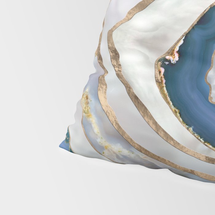 Evil Eye Mineral textures and gold Pillow Sham Gallery Image 4