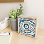 Evil Eye Mineral textures and gold Mini Art Print Gallery Image 2