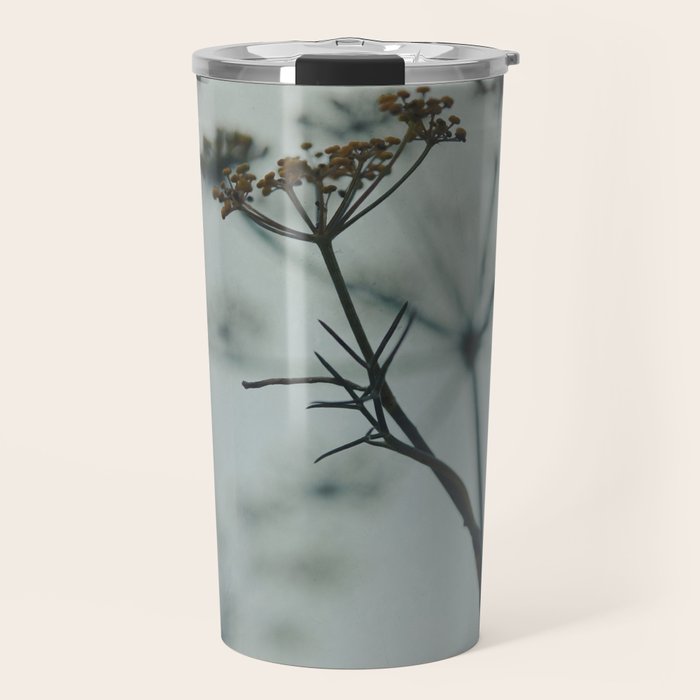 Delicate - abstract floral art photograph botanical Travel Mug Gallery Image 1