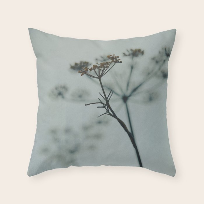 Delicate - abstract floral art photograph botanical Throw Pillow Gallery Image 6