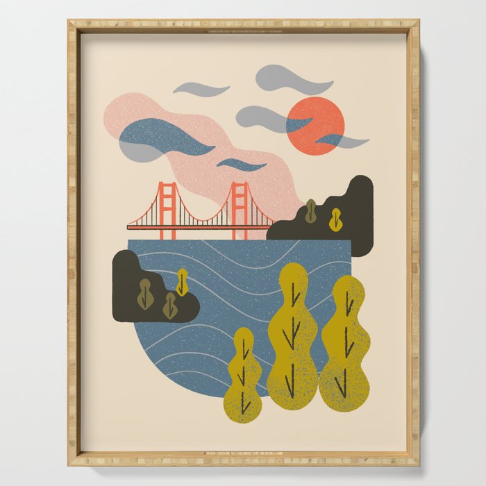 Bay Sunset Serving Tray Gallery Image 1