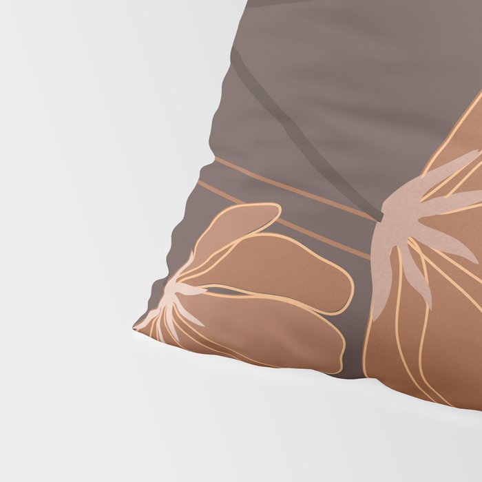 Floral Mocha 1 Pillow Sham Gallery Image 4