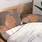 Floral Mocha 1 Pillow Sham Gallery Image 2