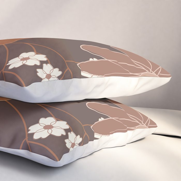 Floral Mocha 1 Pillow Sham Gallery Image 3