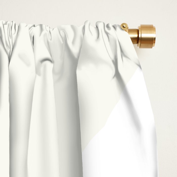 Modern Liquid Swirl Abstract Pattern in Barely There Eggshell on White Window Curtain Gallery Image 2