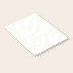 Modern Liquid Swirl Abstract Pattern in Barely There Eggshell on White Notebook Gallery Image 2
