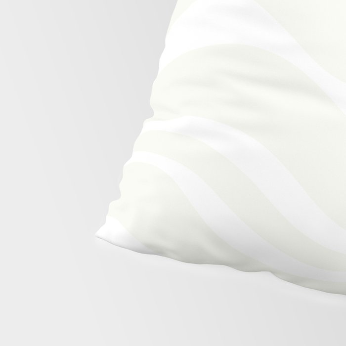 Modern Liquid Swirl Abstract Pattern in Barely There Eggshell on White Pillow Sham Gallery Image 4