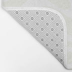 Modern Liquid Swirl Abstract Pattern in Barely There Eggshell on White Bath Mat Gallery Image 2
