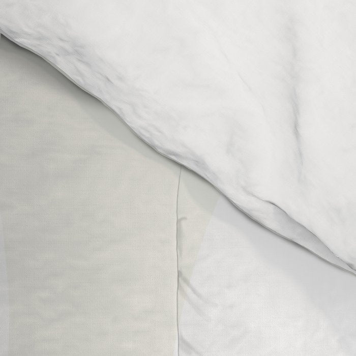 Modern Liquid Swirl Abstract Pattern in Barely There Eggshell on White Comforter Gallery Image 4