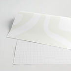 Modern Liquid Swirl Abstract Pattern in Barely There Eggshell on White Wrapping Paper Gallery Image 2