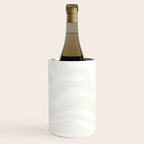 Modern Liquid Swirl Abstract Pattern in Barely There Eggshell on White Wine Chiller Gallery Image 2