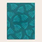 Teal Green Wispy Leaves Contemporary Abstract Botanical Pattern Notebook Gallery Image 4