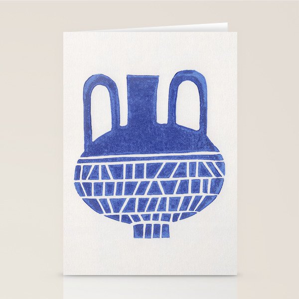 Linocut Vase #6 Stationery Card Gallery Image 2