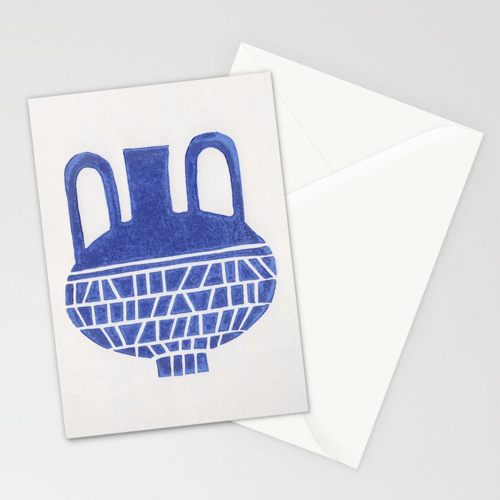 Linocut Vase #6 Stationery Card Gallery Image 2