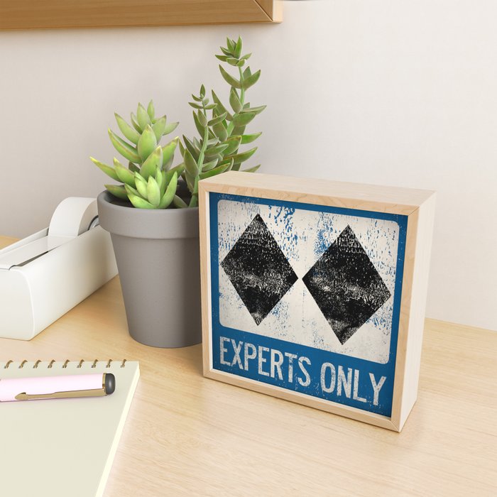 Ski Patrol Experts Only Double Black Diamond 2 Mini Art Print Gallery Image 2