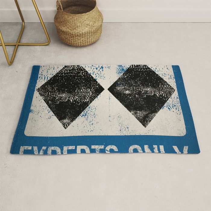 Ski Patrol Experts Only Double Black Diamond 2 Rug Gallery Image 1