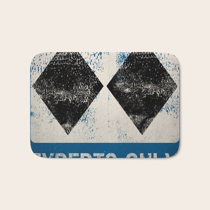 Ski Patrol Experts Only Double Black Diamond 2 Bath Mat Gallery Image 1