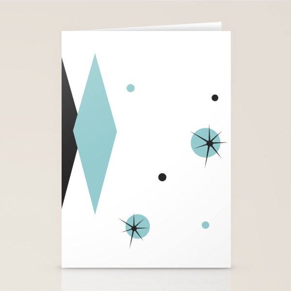 Vintage 1950s Mid Century Modern Design Stationery Card Gallery Image 1