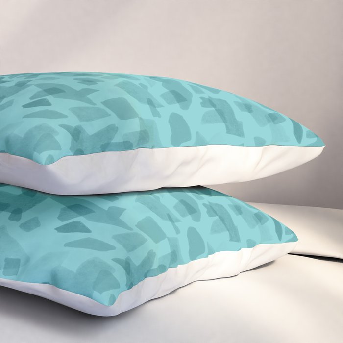 Turquoise Terrazzo Tile Pillow Sham Gallery Image 3