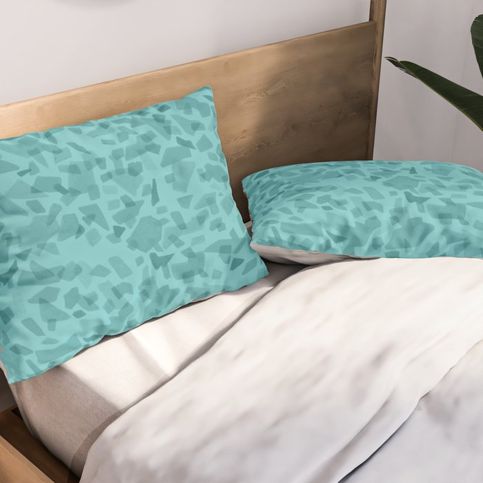 Turquoise Terrazzo Tile Pillow Sham Gallery Image 2