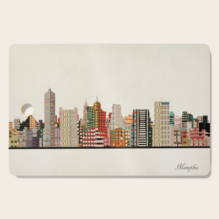 memphis skyline Cutting Board Gallery Image 1