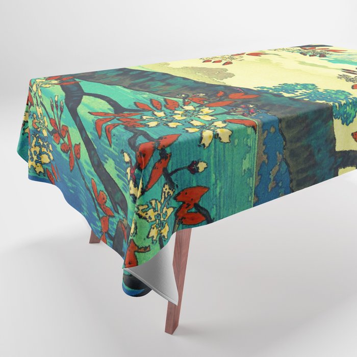 At Suidi - Autumn Mountain & Tree Ukiyoe Nature Landscape Tablecloth Gallery Image 1