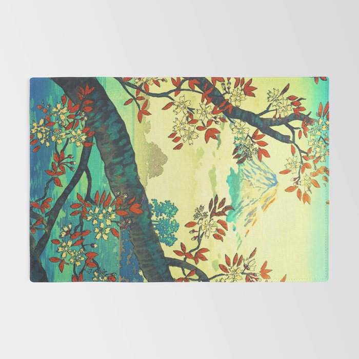 At Suidi - Autumn Mountain & Tree Ukiyoe Nature Landscape Rug Gallery Image 2