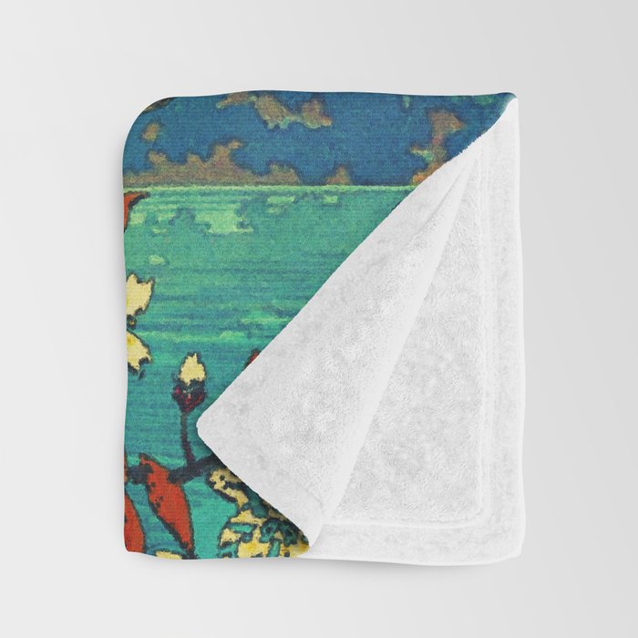 At Suidi - Autumn Mountain & Tree Ukiyoe Nature Landscape Throw Blanket Gallery Image 3