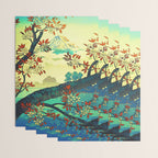 At Suidi - Autumn Mountain & Tree Ukiyoe Nature Landscape Wrapping Paper Gallery Image 3