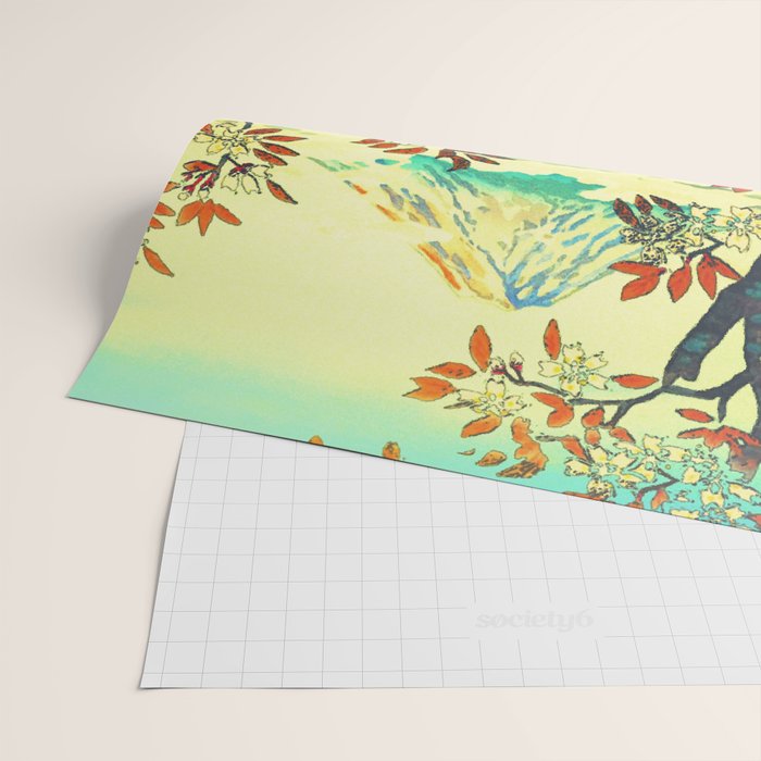 At Suidi - Autumn Mountain & Tree Ukiyoe Nature Landscape Wrapping Paper Gallery Image 2