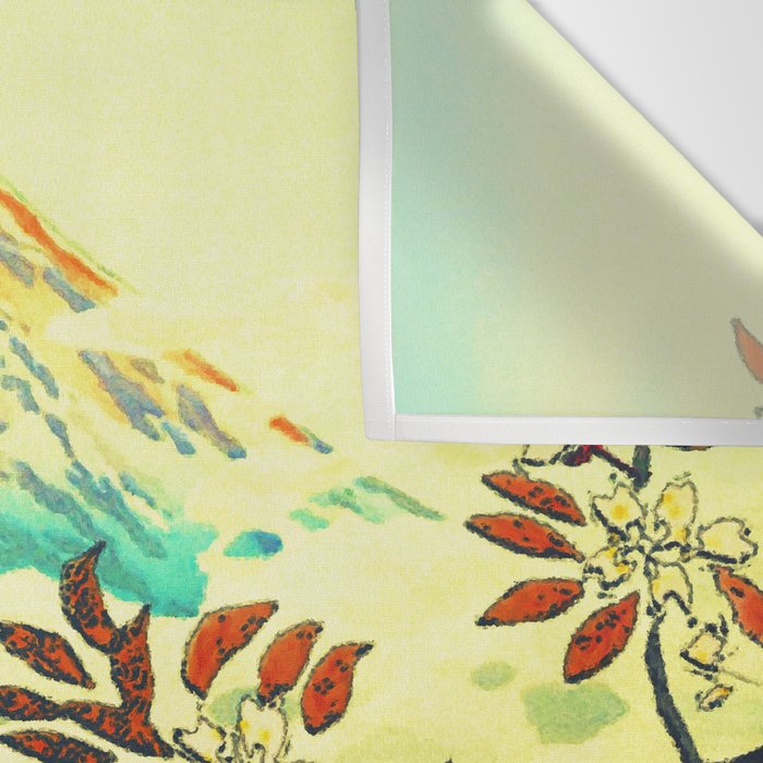 At Suidi - Autumn Mountain & Tree Ukiyoe Nature Landscape Wall Tapestry Gallery Image 3