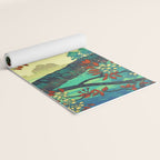 At Suidi - Autumn Mountain & Tree Ukiyoe Nature Landscape Yoga Mat Gallery Image 2