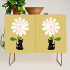 Cat with flower Credenza Gallery Image 1