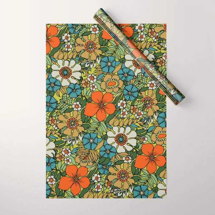 70s Plate Wrapping Paper Gallery Image 1