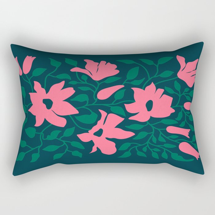 Flowers & Branches: Night Edition Rectangular Pillow Gallery Image 2