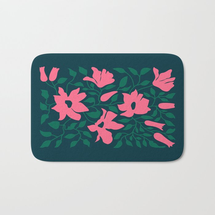 Flowers & Branches: Night Edition Bath Mat Gallery Image 1
