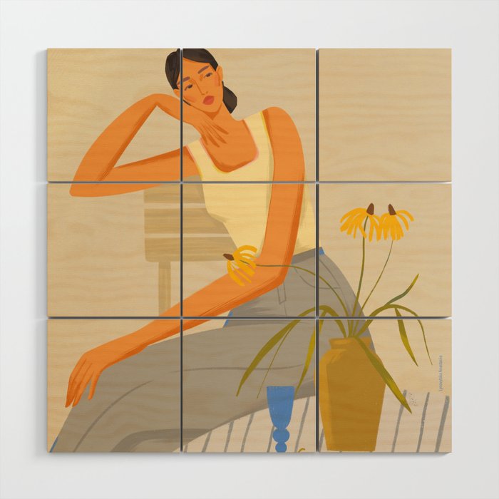  portrait of a lady Wood Wall Art Gallery Image 1