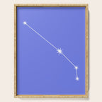 Aries Zodiac Star Constellation Line Art Periwinkle Purple Serving Tray Gallery Image 1