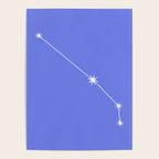 Aries Zodiac Star Constellation Line Art Periwinkle Purple Poster Gallery Image 4