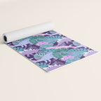 Jungle Dinosaur - Purple Yoga Mat Gallery Image 2