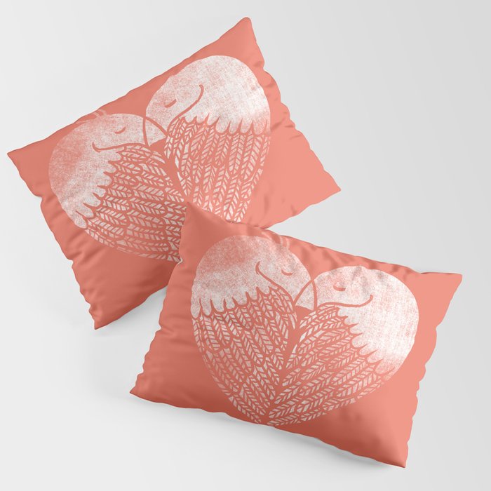 Love birds sitting on a tree Pillow Sham Gallery Image 3