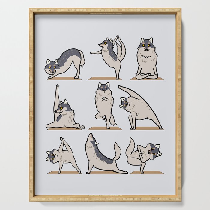 Wolf Yoga Serving Tray Gallery Image 1