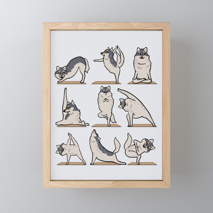 Wolf Yoga Mini Art Print Gallery Image 1