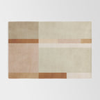 Minimalist Neutral Geometric Abstract Artwork Rug Gallery Image 2