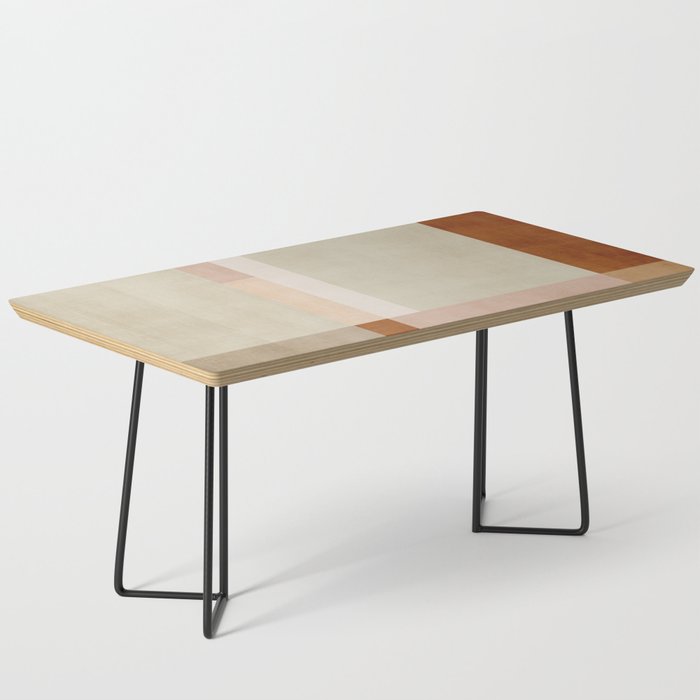 Minimalist Neutral Geometric Abstract Artwork Coffee Table Gallery Image 1