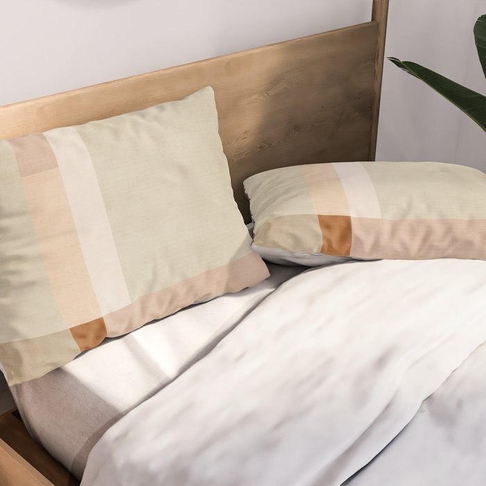 Minimalist Neutral Geometric Abstract Artwork Pillow Sham Gallery Image 2