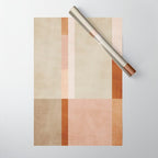 Minimalist Neutral Geometric Abstract Artwork Wrapping Paper Gallery Image 1